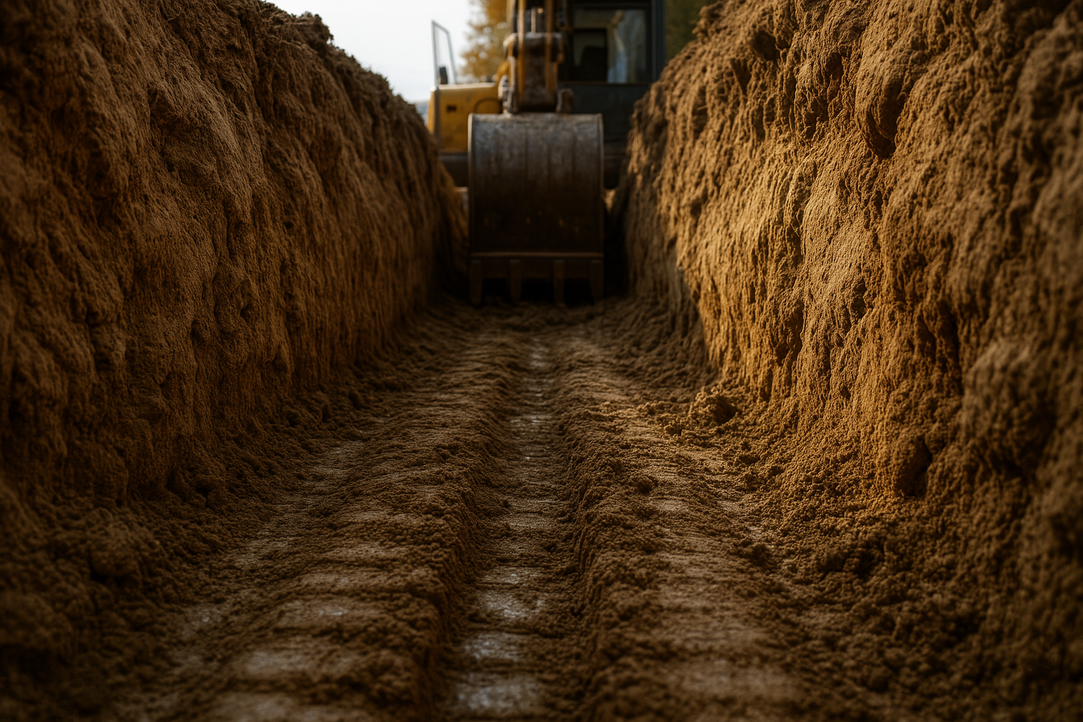 Trenching for spring project in Northern California
